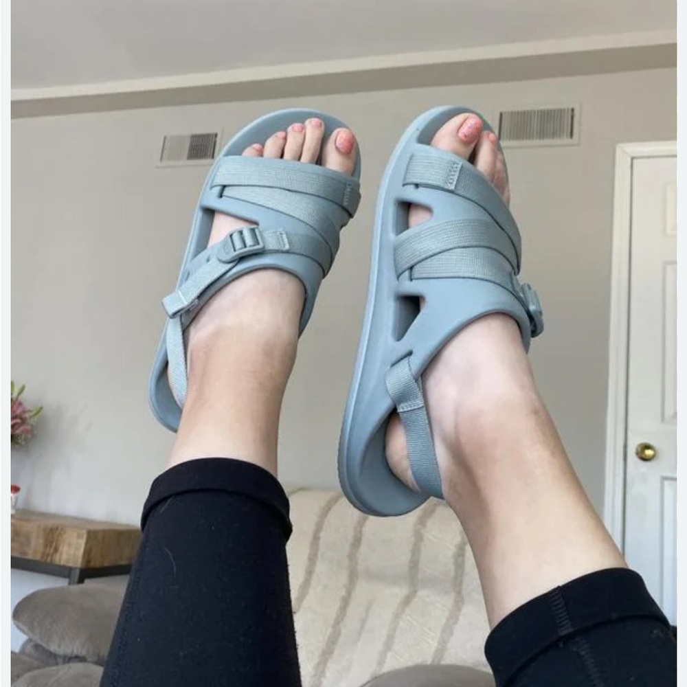 Chaco Chillos Sport Sandal Women Aqua Gray Size 8